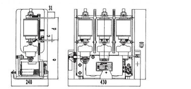 High Voltage Vacuum Contactor Unit 7.2kV 400A Transformers Capacitive Loads Control